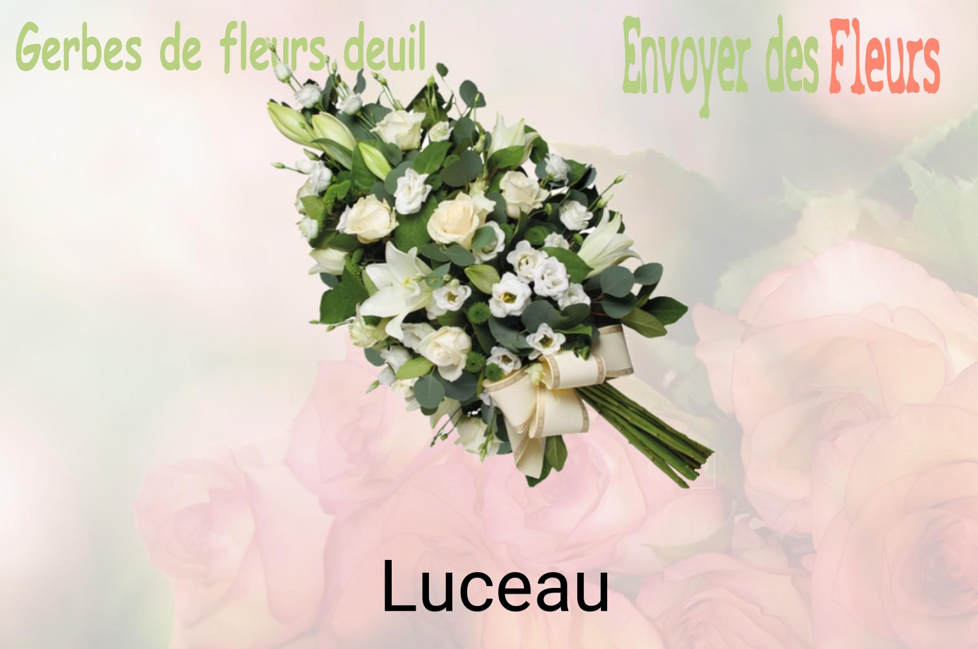 Gerbe de fleurs de deuil livrée à Luceau